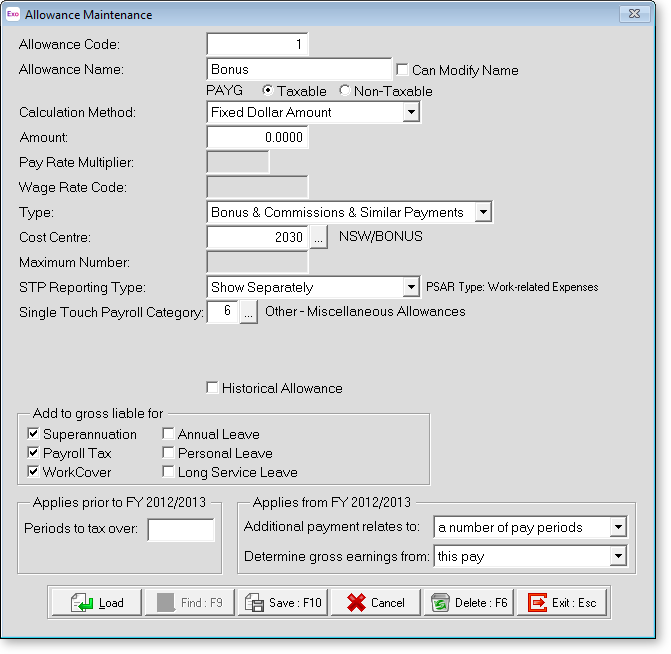Exo Payroll Adding Allowances