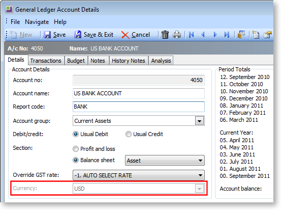 foreign currency bank reconciliation