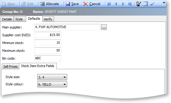 Setting Other Default Values