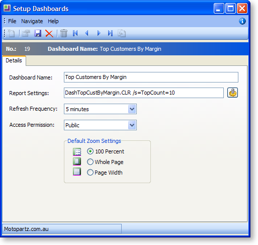 Dashboard Parameters