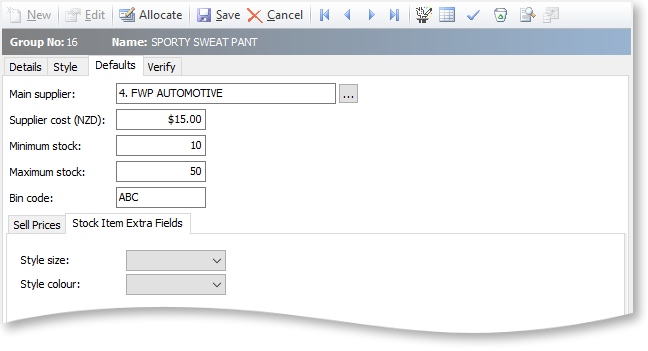 Exo Business Help - Setting Other Default Values
