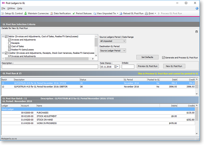 Exo Business Help Posting Ledgers to GL