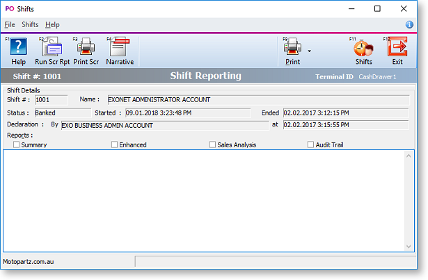 Exo POS Help - Generating Banking Batches