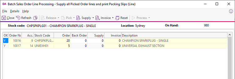 Exo Distribution Advantage Help - Creating a Sales Order Batch