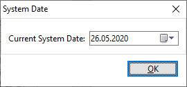 Exo Business Help - Setting the System Date