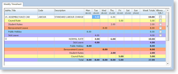 Entering Timesheet Transactions