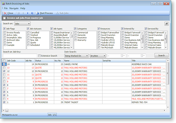 Batch Invoicing