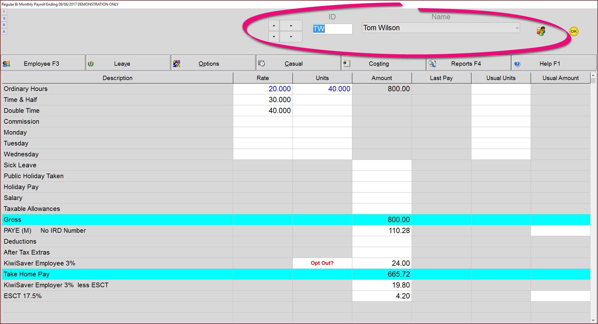 9. Process your regular pay