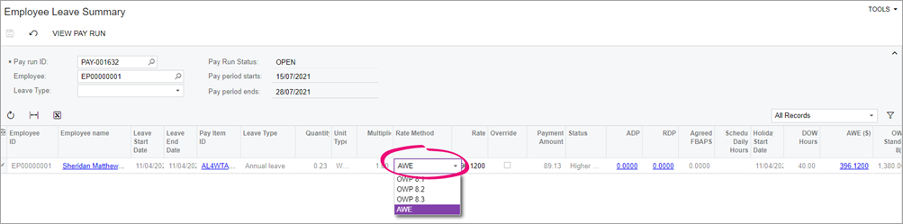 Setting up leave without pay (LWOP) - NZ only | MYOB Enterprise Support