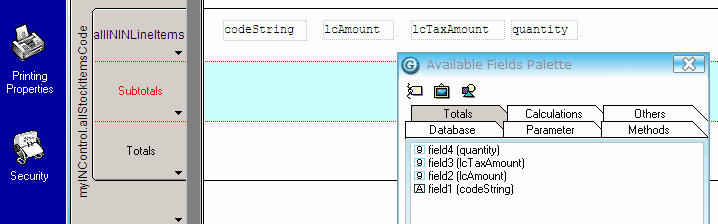 total field selection
