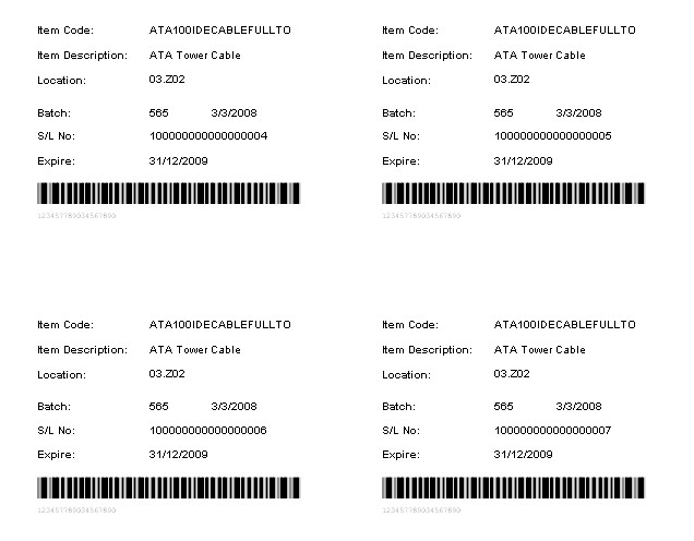 IN Receiving Batch Report