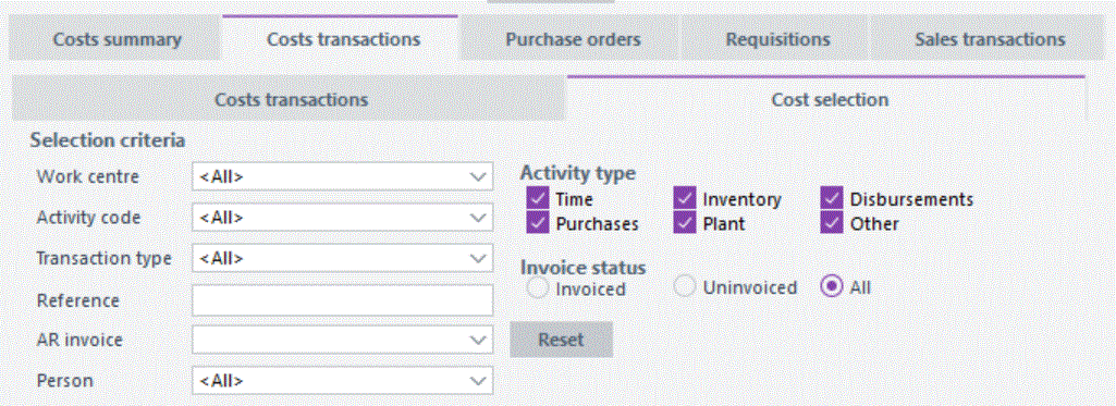 JCMaintTransactionsCostSelection
